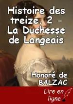 Histoire des treize. 2 - La Duchesse de Langeais