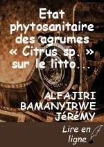 Etat phytosanitaire des agrumes « Citrus sp. »  sur le littoral du Lac Kivu_Est de la RDC