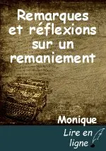 Remarques et réflexions sur un remaniement
