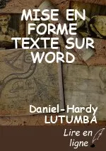 MISE EN FORME TEXTE SUR WORD