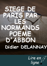 SIEGE DE PARIS PAR LES NORMANDS POEME D'ABBON
