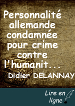 Personnalité allemande condamnée pour crime contre l'humanité