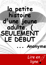 la petite histoire d'une jeune adulte. ( SEULEMENT LE DÉBUT )