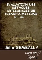 EVALUATION DES METHODES ARTISANALES DE TRANSFORMATIONS ET DE CONSERVATIONS DE FRUITS ET LEGUMES DANS LA PREFECTURE DE LA KEMO