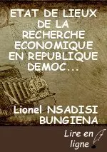 ETAT DE LIEUX DE LA RECHERCHE ECONOMIQUE EN REPUBLIQUE DEMOCRATIQUE DU CONGO