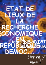 ETAT DE LIEUX DE LA RECHERCHE ECONOMIQUE EN REPUBLIQUE DEMOCRATIQUE DU CONGO