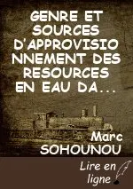 GENRE ET SOURCES D’APPROVISIONNEMENT DES RESOURCES EN EAU DANS L’ARRONDISSEMENT DE TOGOUDO COMMUNE D’ALLADA (BENIN, Afrique de l’Ouest)