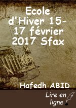Ecole d'Hiver 15- 17 février 2017 Sfax