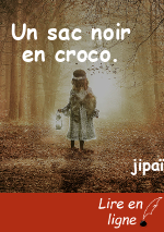 Un sac noir en croco.