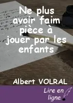 Ne plus avoir faim pièce à jouer par les enfants
