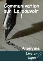 Communivation sur Le pouvoir !
