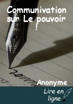 Communivation sur Le pouvoir !