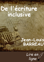 De l'écriture inclusive