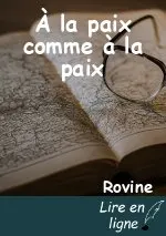 À la paix comme à la paix