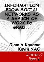 INFORMATION FROM SOCIAL NETWORKS AS A SEARCH OF WORK BY GRADUATES OF UNIVERSITIES FOR YOUTH OF DAGESTAN