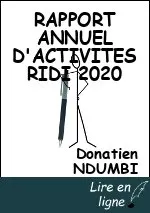 RAPPORT ANNUEL D'ACTIVITES RIDI 2020