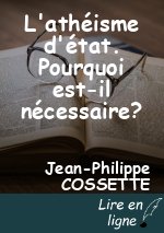 L'athéisme d'état. Pourquoi est-il nécessaire?