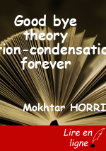 Good bye theory "evaporation-condensation-rain) forever