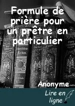Formule  de prière pour un prêtre en particulier