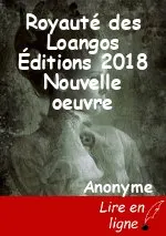 Royauté des Loangos Éditions 2018 Nouvelle oeuvre