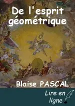 De l'esprit géométrique