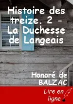 Histoire des treize. 2 - La Duchesse de Langeais