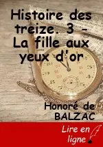 Histoire des treize. 3 - La fille aux yeux d'or