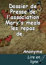 Dossier de Presse de l'association Mary's meals les repas de Marie