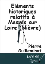Eléments historiques relatifs à Mesves sur Loire (Nièvre)
