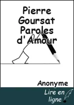 Pierre Goursat Paroles d'Amour