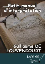 Petit manuel d'interprétation