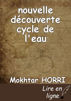 nouvelle découverte cycle de l'eau