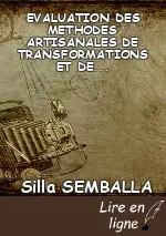 EVALUATION DES METHODES ARTISANALES DE TRANSFORMATIONS ET DE CONSERVATIONS DE FRUITS ET LEGUMES DANS LA PREFECTURE DE LA KEMO
