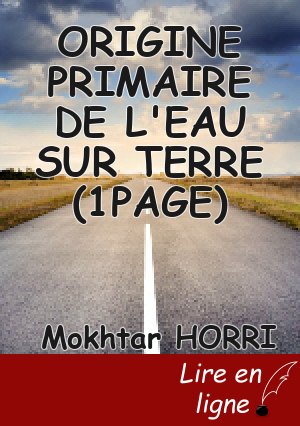 ORIGINE PRIMAIRE DE L'EAU SUR TERRE (1PAGE)