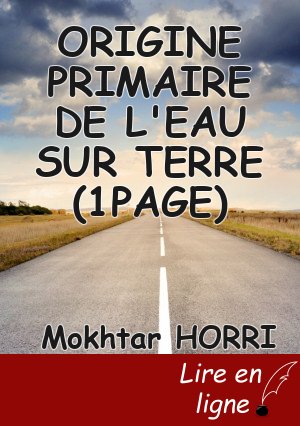 ORIGINE PRIMAIRE DE L'EAU SUR TERRE (1PAGE)