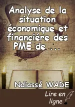 Analyse de la situation économique et financiére des PME de la région de Thiès