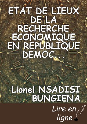 ETAT DE LIEUX DE LA RECHERCHE ECONOMIQUE EN REPUBLIQUE DEMOCRATIQUE DU CONGO