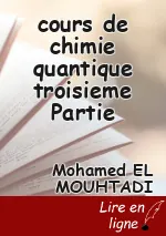 cours de chimie quantique troisieme  Partie