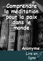 Comprendre la méditation pour la paix dans le monde