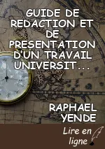 GUIDE DE REDACTION ET DE PRESENTATION D’UN TRAVAIL UNIVERSITAIRE EN PSYCHOLOGIE