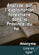 Analyse sur l'exploitation forestière dans la Province du haut Katanga en République démocratique du Congo