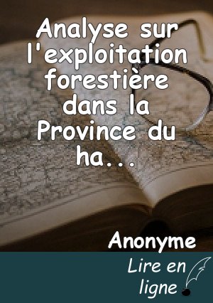 Analyse sur l'exploitation forestière dans la Province du haut Katanga en République démocratique du Congo