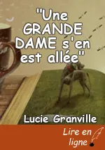 "Une GRANDE DAME s'en est allée"