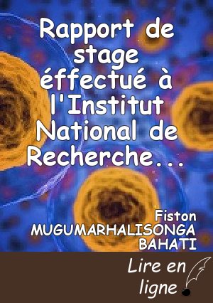 Rapport de stage éffectué à l'Institut National de Recherche Agronomiques (INERA-MULUNGU/Sud Kivu en RDC