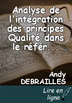 Analyse de l'intégration des principes Qualité dans le référentiel Iso 9001 (Nouvelle version septembre/octobre 2015