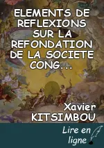 ELEMENTS DE REFLEXIONS SUR LA REFONDATION DE LA SOCIETE CONGOLAISE
