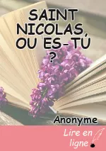 SAINT NICOLAS, OU ES-TU ?