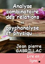 Analyse combinatoire des relations « psychanalyse et physique quantique »