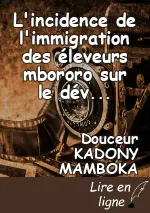 L'incidence de l'immigration des éleveurs mbororo sur le développement du Haut-Uele en République Démocratique du Congo