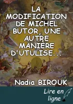LA MODIFICATION DE MICHEL BUTOR, UNE AUTRE MANIÈRE D'UTULISER LE VERBE